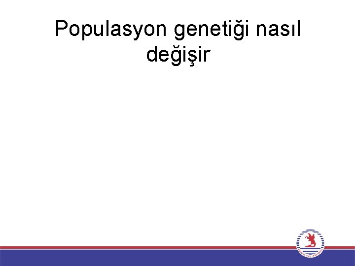 Populasyon genetiği nasıl değişir 