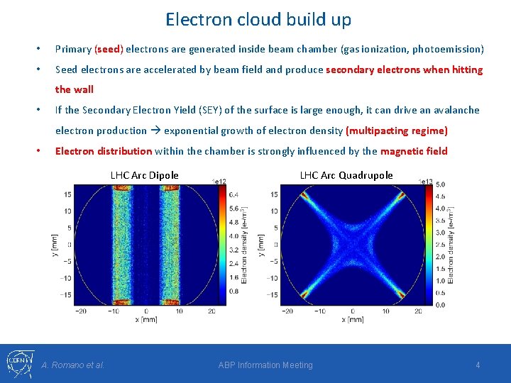 Electron cloud build up • Primary (seed) electrons are generated inside beam chamber (gas