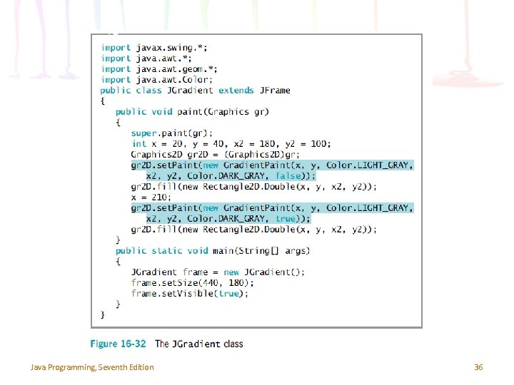 Java Programming, Seventh Edition 36 Java Programming, Seventh Edition 36