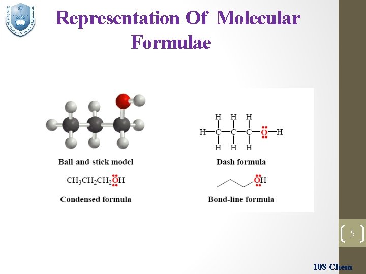 Representation Of Molecular Formulae 5 108 Chem 