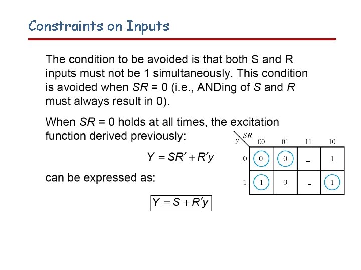 Constraints on Inputs - 