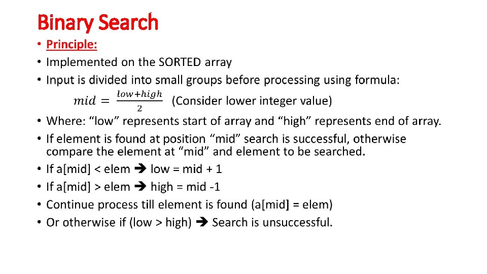 Binary Search • 