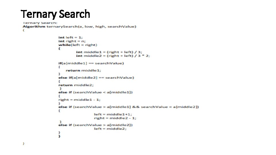 Ternary Search 