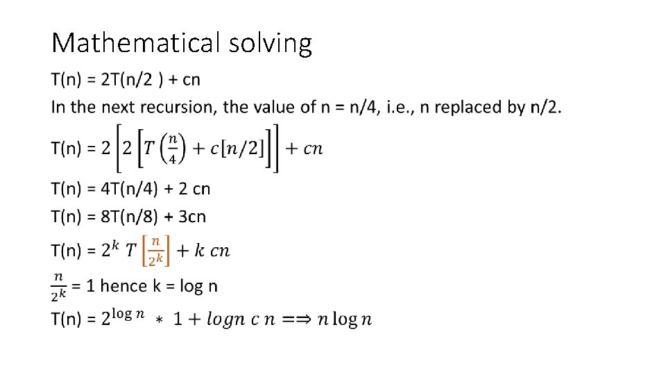 Mathematical solving • 