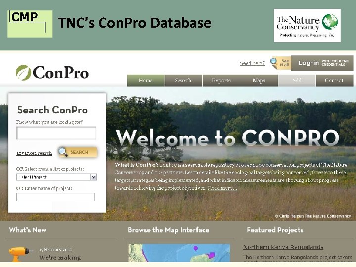 CMP TNC’s Con. Pro Database 