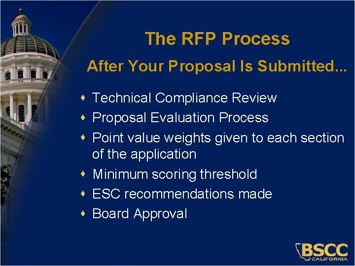 The RFP Process After Your Proposal Is Submitted. . . Technical Compliance Review Proposal