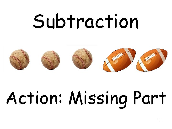 Subtraction Action: Missing Part 14 