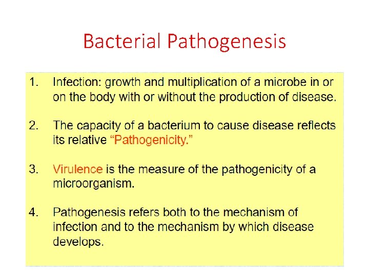 Bacterial Pathogenesis 