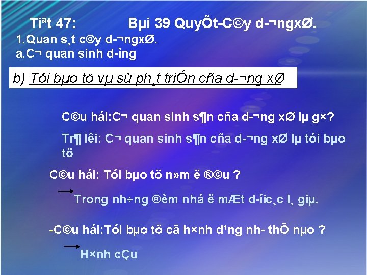 Tiªt 47: Bµi 39 QuyÕt C©y d ¬ngxØ. 1. Quan s¸t c©y d ¬ngxØ.