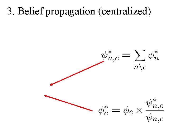 3. Belief propagation (centralized) 