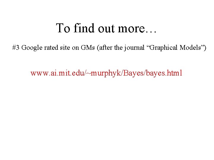 To find out more… #3 Google rated site on GMs (after the journal “Graphical