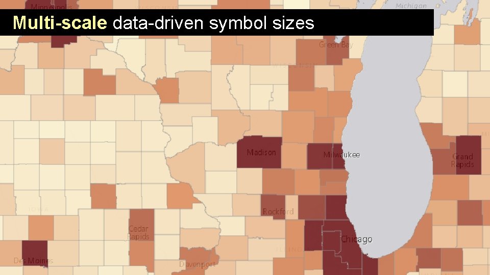 Multi-scale data-driven symbol sizes 