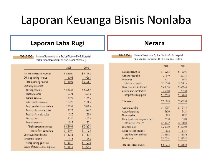 Laporan Keuanga Bisnis Nonlaba Laporan Laba Rugi Neraca 