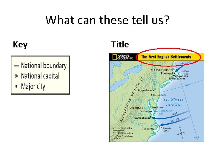 What can these tell us? Key Title 