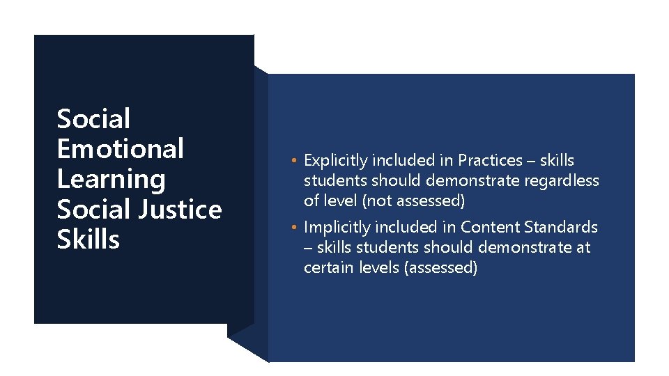 Social Emotional Learning Social Justice Skills Massachusetts Department of Elementary and Secondary Education •