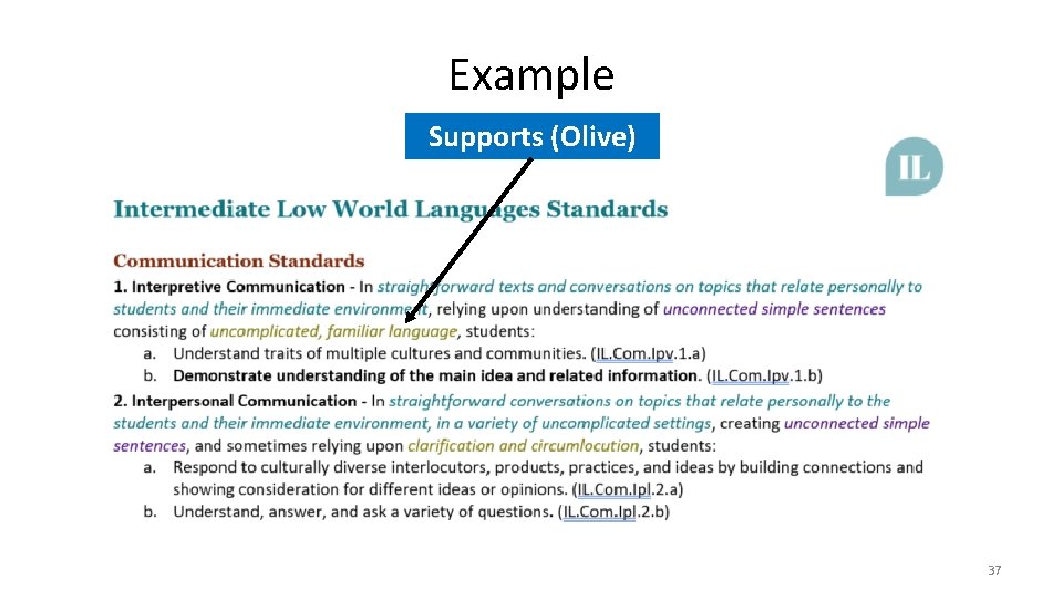 Example Supports (Olive) 37 