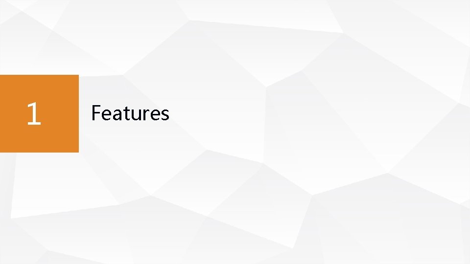 1 Features 