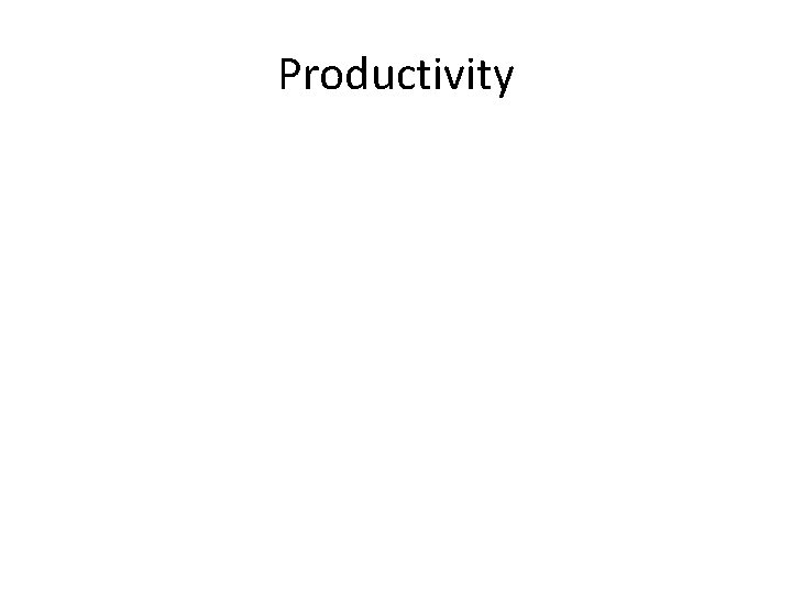 Productivity 