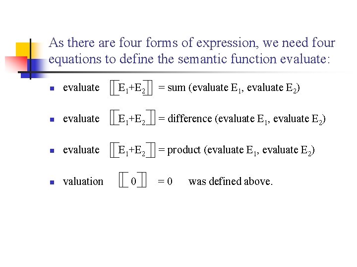 As there are four forms of expression, we need four equations to define the As there are four forms of expression, we need four equations to define the