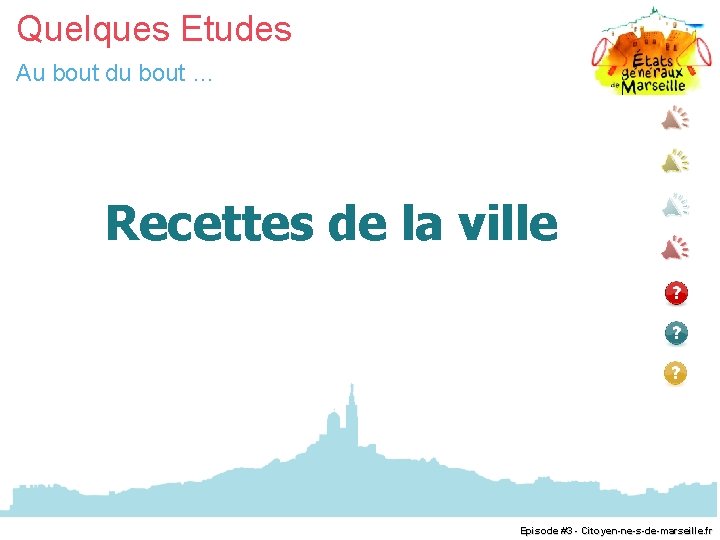 Quelques Etudes Au bout du bout … Recettes de la ville Episode #3 -