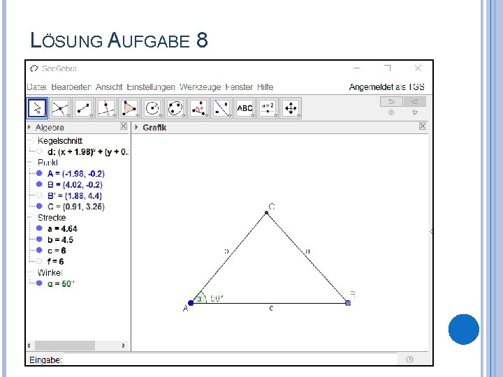 LÖSUNG AUFGABE 8 