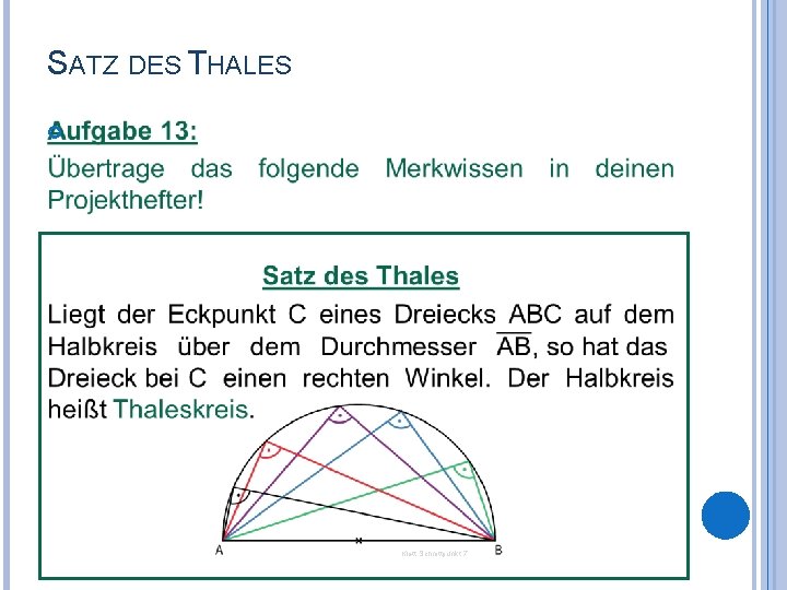SATZ DES THALES Klett Schnittpunkt 7 