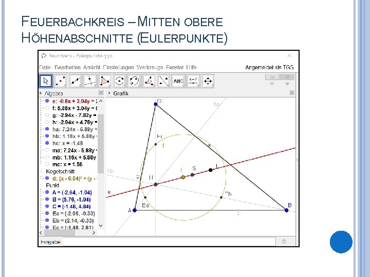 FEUERBACHKREIS – MITTEN OBERE HÖHENABSCHNITTE (EULERPUNKTE) 