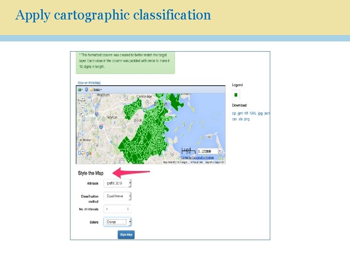 Apply cartographic classification 