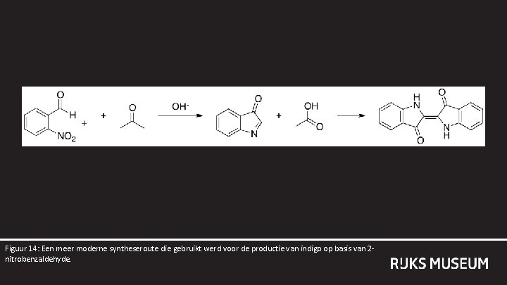 Figuur 14: Een meer moderne syntheseroute die gebruikt werd voor de productie van indigo