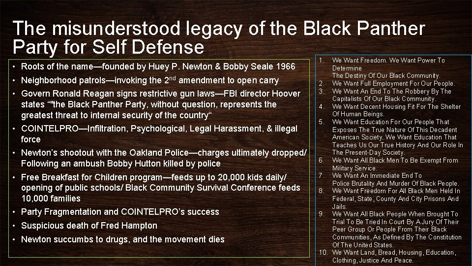 The misunderstood legacy of the Black Panther Party for Self Defense • Roots of