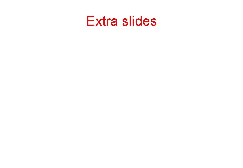 Extra slides 