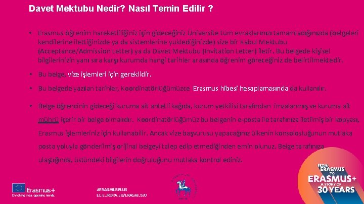 Davet Mektubu Nedir? Nasıl Temin Edilir ? • Erasmus öğrenim hareketliliğiniz için gideceğiniz Üniversite