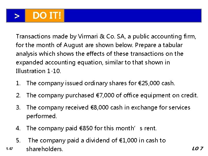 > DO IT! Transactions made by Virmari & Co. SA, a public accounting firm,