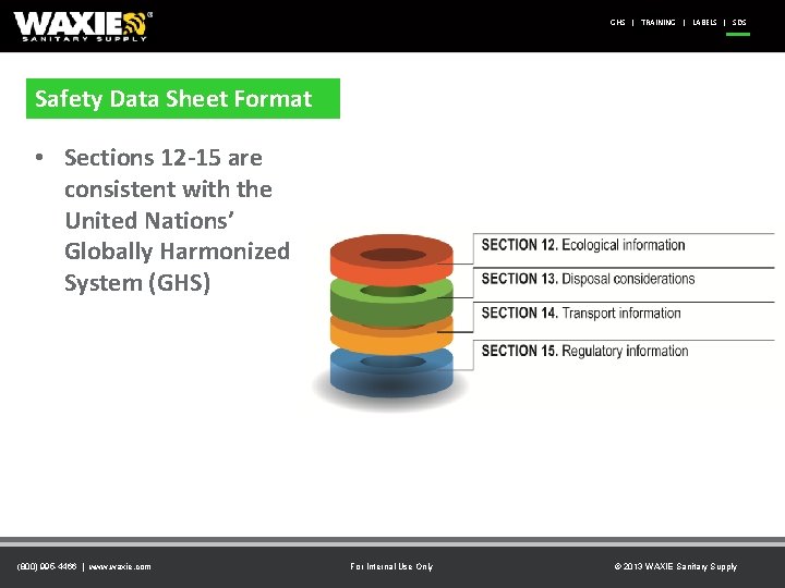 GHS | TRAINING | LABELS | SDS Safety Data Sheet Format • Sections 12