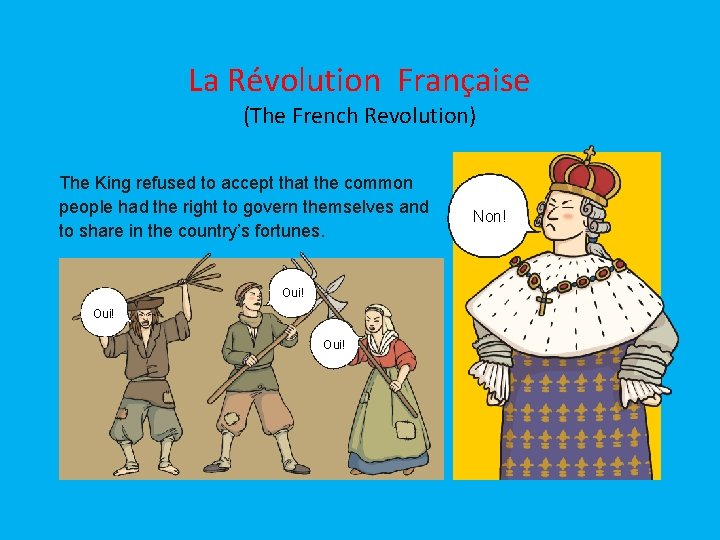 La Révolution Française (The French Revolution) The King refused to accept that the common