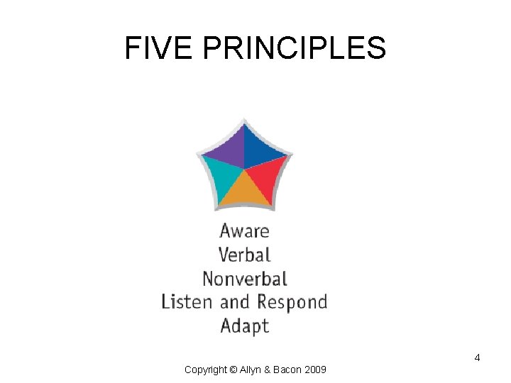 FIVE PRINCIPLES 4 Copyright © Allyn & Bacon 2009 