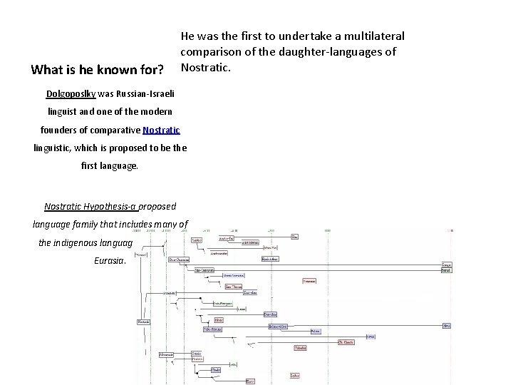 What is he known for? He was the first to undertake a multilateral comparison