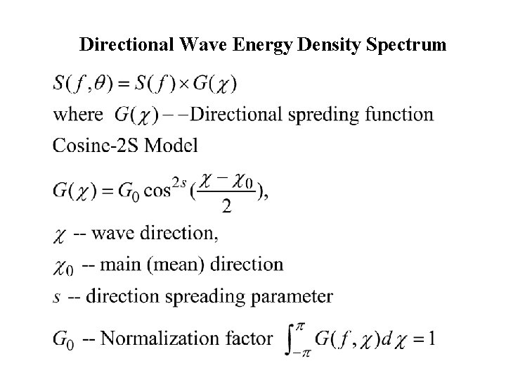 Directional Wave Energy Density Spectrum 