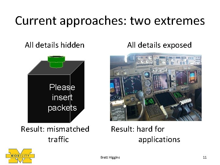 Current approaches: two extremes All details hidden All details exposed Please insert packets Result: