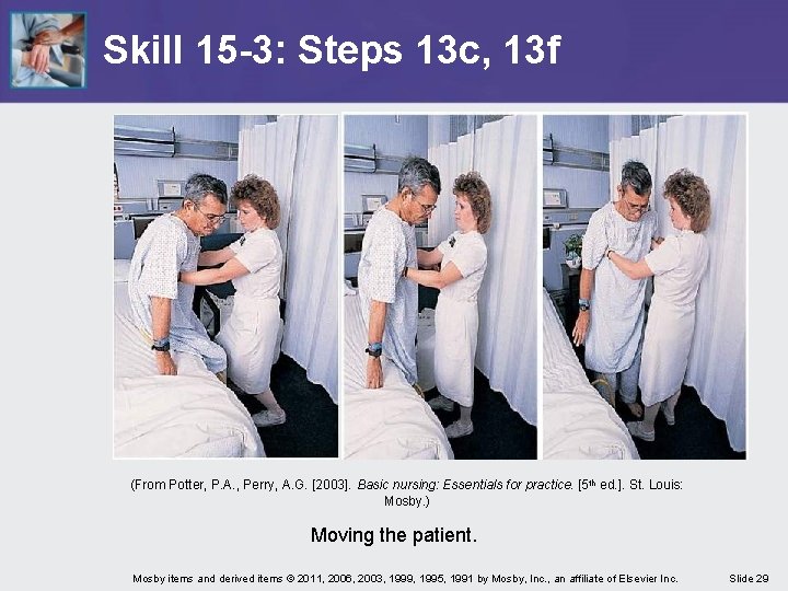 Skill 15 -3: Steps 13 c, 13 f (From Potter, P. A. , Perry,