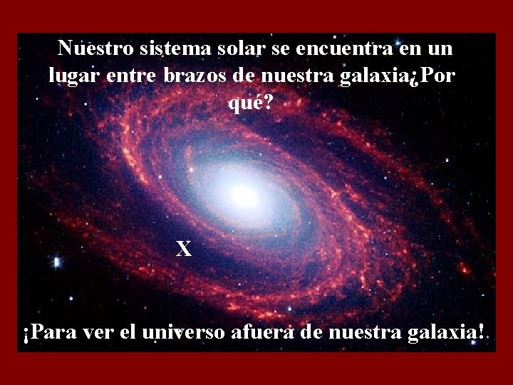 Nuestro sistema solar se encuentra en un lugar entre brazos de nuestra galaxia. ¿Por