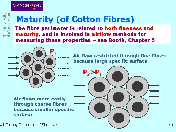 Maturity (of Cotton Fibres) The fibre perimeter is related to both fineness and maturity,