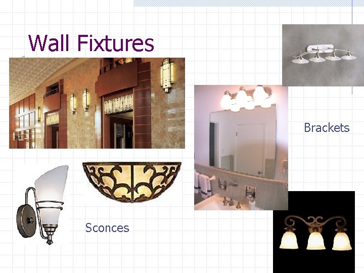 Wall Fixtures Brackets Sconces 