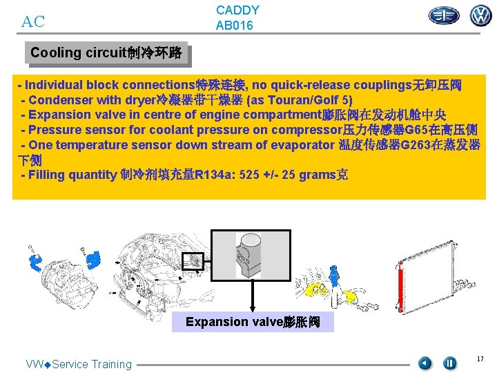AC CADDY AB 016 Cooling circuit制冷环路 - Individual block connections特殊连接, no quick-release couplings无卸压阀 - AC CADDY AB 016 Cooling circuit制冷环路 - Individual block connections特殊连接, no quick-release couplings无卸压阀 -