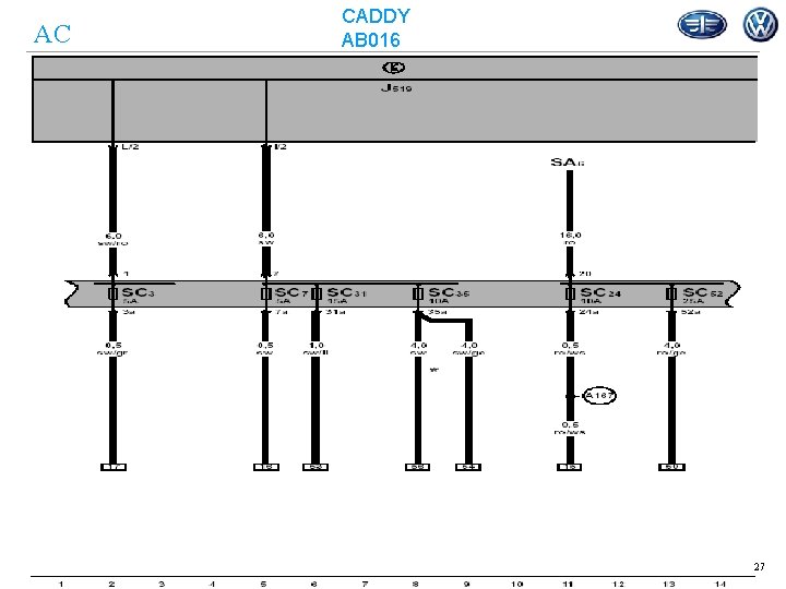 AC VW◆Service Training CADDY AB 016 27 AC VW◆Service Training CADDY AB 016 27