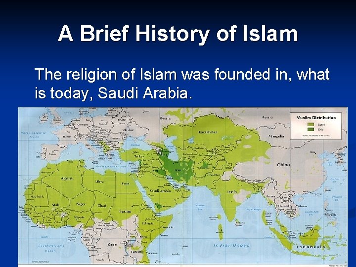 A Brief History of Islam The religion of Islam was founded in, what is