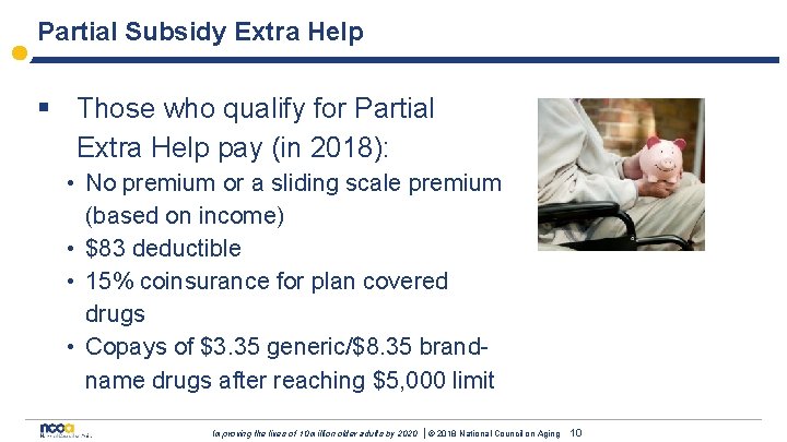 Partial Subsidy Extra Help § Those who qualify for Partial Extra Help pay (in