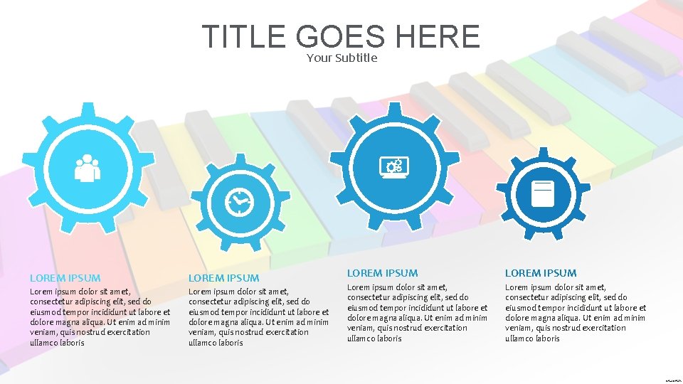 TITLE GOES HERE Your Subtitle LOREM IPSUM Lorem ipsum dolor sit amet, consectetur adipiscing TITLE GOES HERE Your Subtitle LOREM IPSUM Lorem ipsum dolor sit amet, consectetur adipiscing