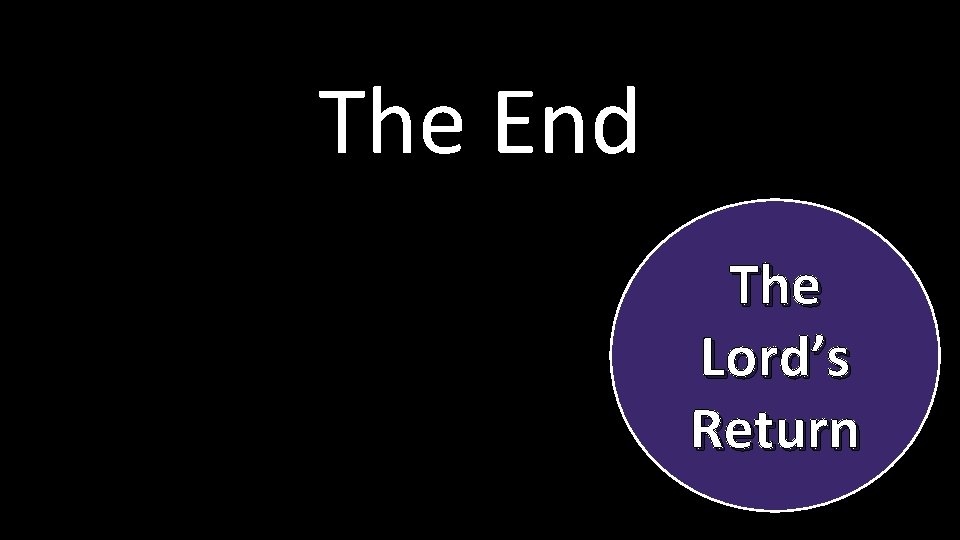 The End The Lord’s Return 