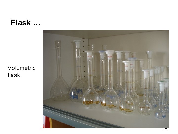 Flask … Volumetric flask 34 